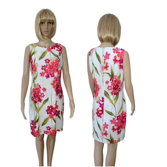 AGB DRESS Sleeveless Floral Sheath Dress, 8, EUC, Like New - Picture 2 of 8